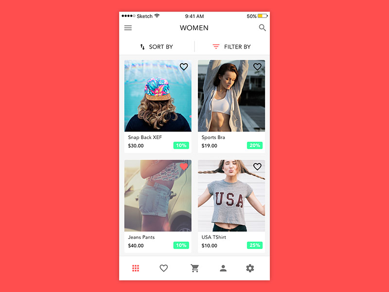 Clothing Store App UI
